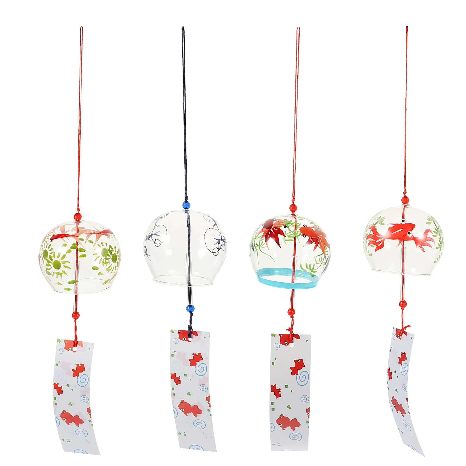 

Wind Chimes Bell Chime Bells Glass Japanese Garden Furin Goldfish Decorative Hanging Pendant Traditional Windchimes Ornament Edo