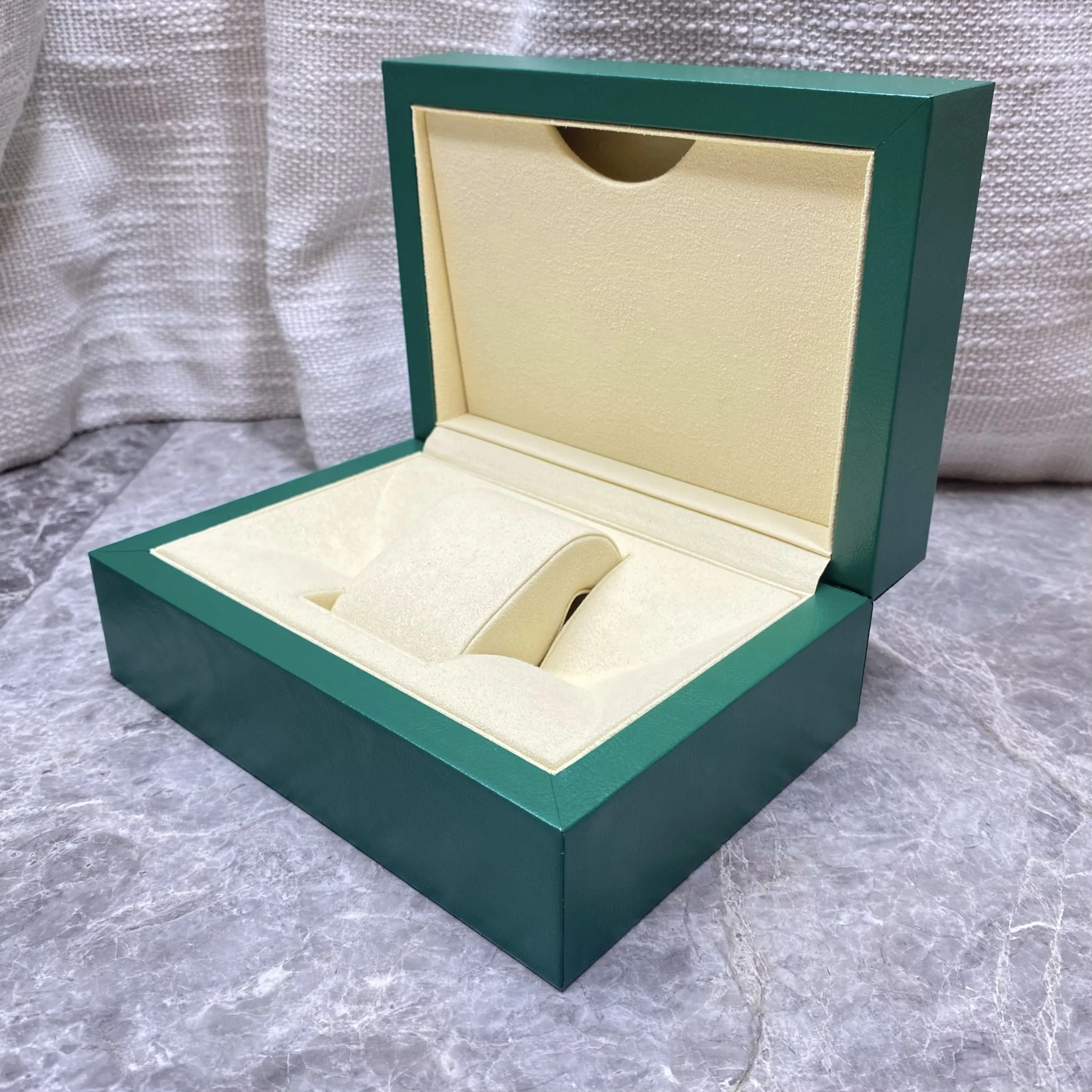 Factory Supplier Green with Original Wooden Watch Box Luxury Brand with Papers Card Can Customization AAA Watche Storage Box