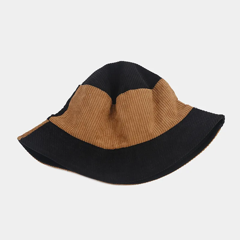 2024 осень зима Вельветовая однотонная теплая Рыбацкая шляпа Панама шапка для