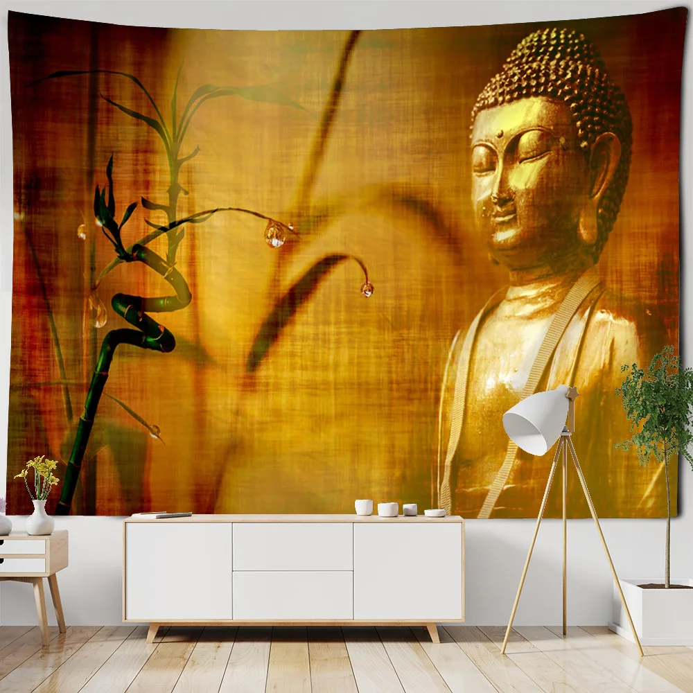 

Buddha statue tapestry hanging on the wall Meditation seven chakras Indian Bohemian Mandala Tapiz Hippie home decoration