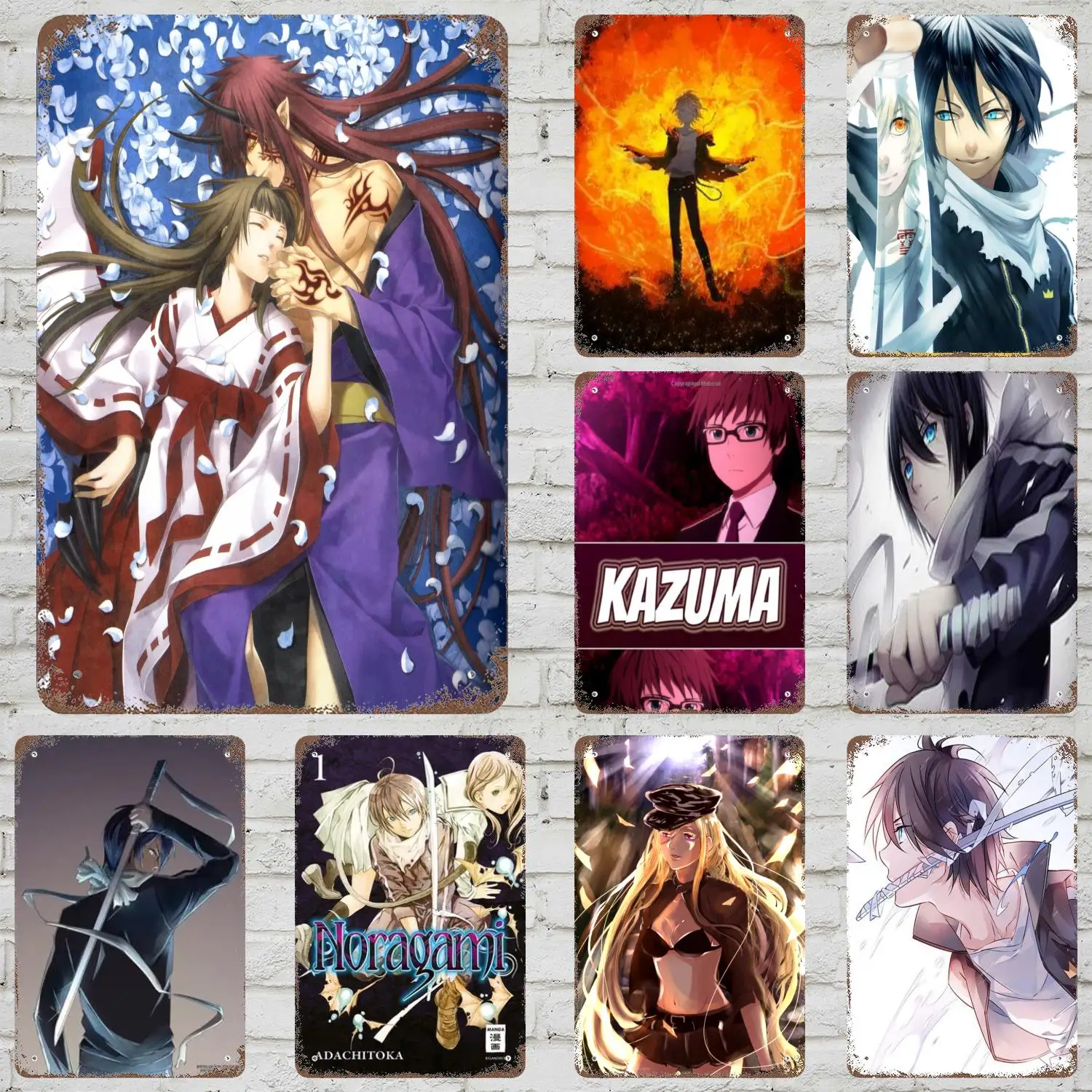 Фото noragami аниме манга винтажные металлические жестяные вывески плакаты Декор ретро металлическая доска настенный художественный декор для гаража-бара №1