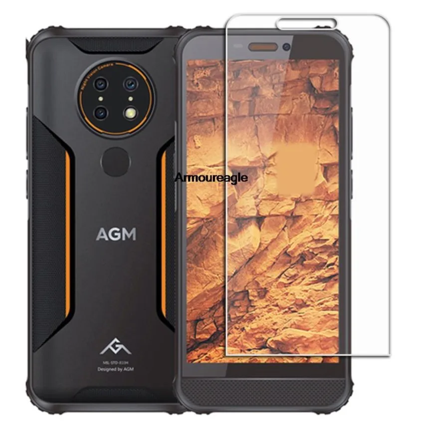 

2Pcs Protection Tempered Glass Guard On For AGM H2 AGMH2 Screen Protective Protector Film
