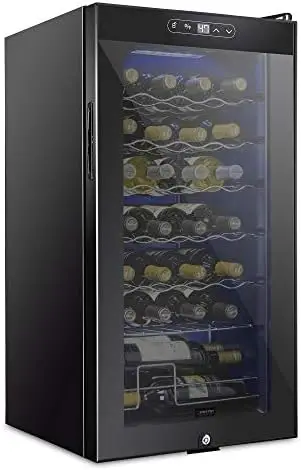 

Компрессор на 28 бутылок холодильник для вина w/Lock-Большой отдельно стоящий винный погреб для красного, белого, шампанского или сияющего вина