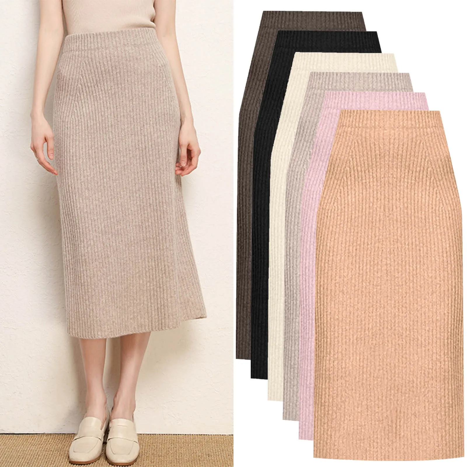 

Женская Зимняя шерстяная юбка средней длины, шерстяная юбка, Плотная юбка, юбки с запахом