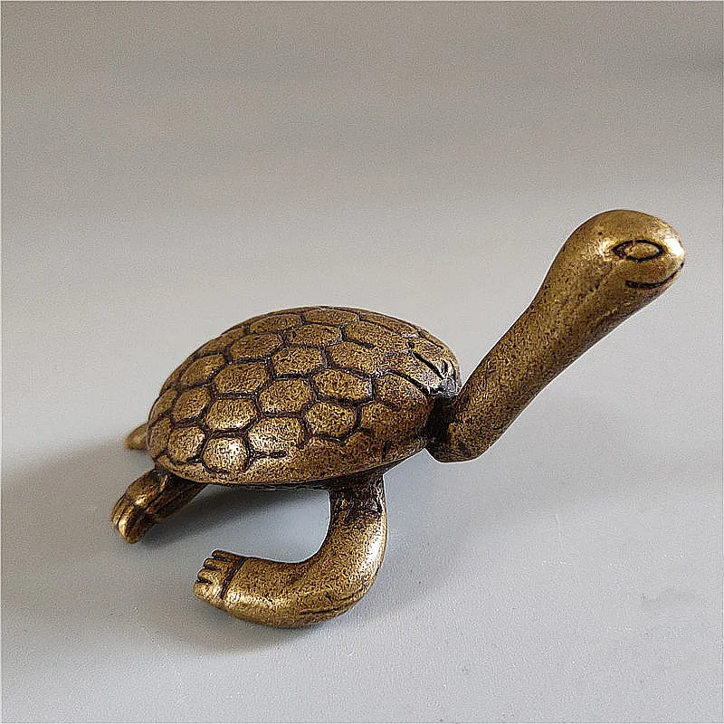 

1pc 6.2*4.6*3.8cm Alloy Copper Auspicious Dragon Turtle Special Retro Fengshui Handle Lucky Home/Office Putting Ornament
