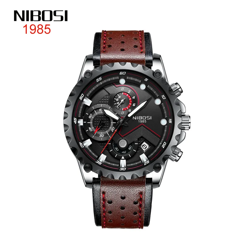 NIBOSI Men Watch Big Dial Sports Watches Mens Fashion Army Watch Men Military Clock Quartz Wristwatch Relogio Masculino enlarge