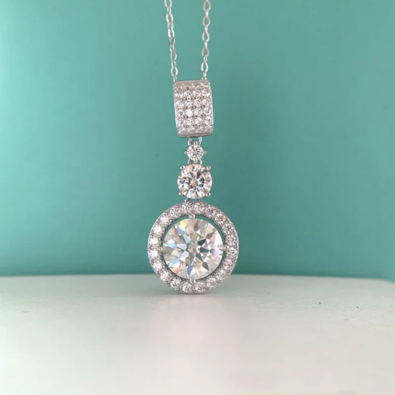 

Женский кулон из серебра 925 пробы светильник высокоуглеродистым бриллиантом