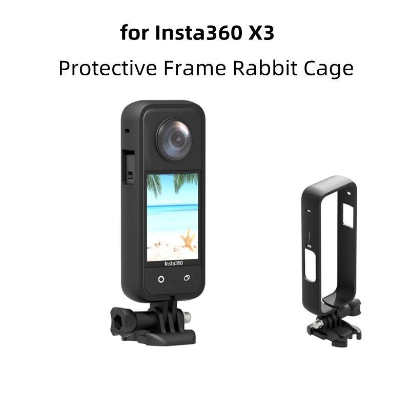 Купи For Insta360 One X3 Protective Frame Action Camera Plastic Protective Frame for Insta360 X3 Rabbit Cage Accessories за 259 рублей в магазине AliExpress