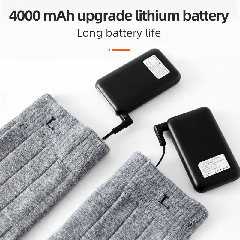 Winter Outdoor Thermal Heated Socks For Women Usb Rechargeable With Battery Electric Warm Socks Usb Heatting Socks Washable