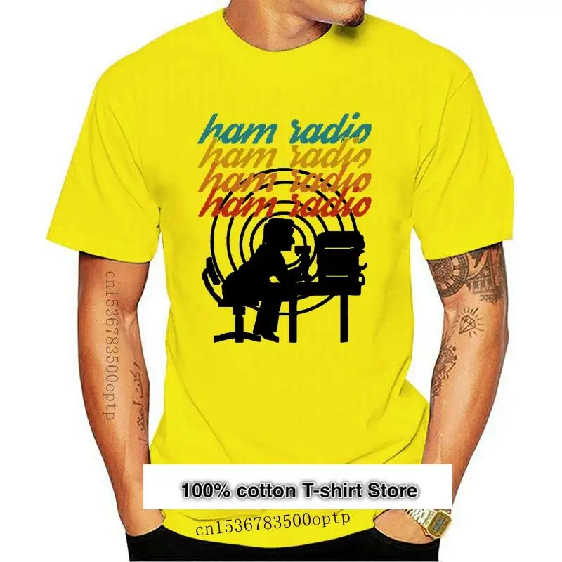 

Camiseta de manga corta para hombre, camisa 2021 de algodón, de alta calidad, de colores Retro, aficionado a la Radio, 100%