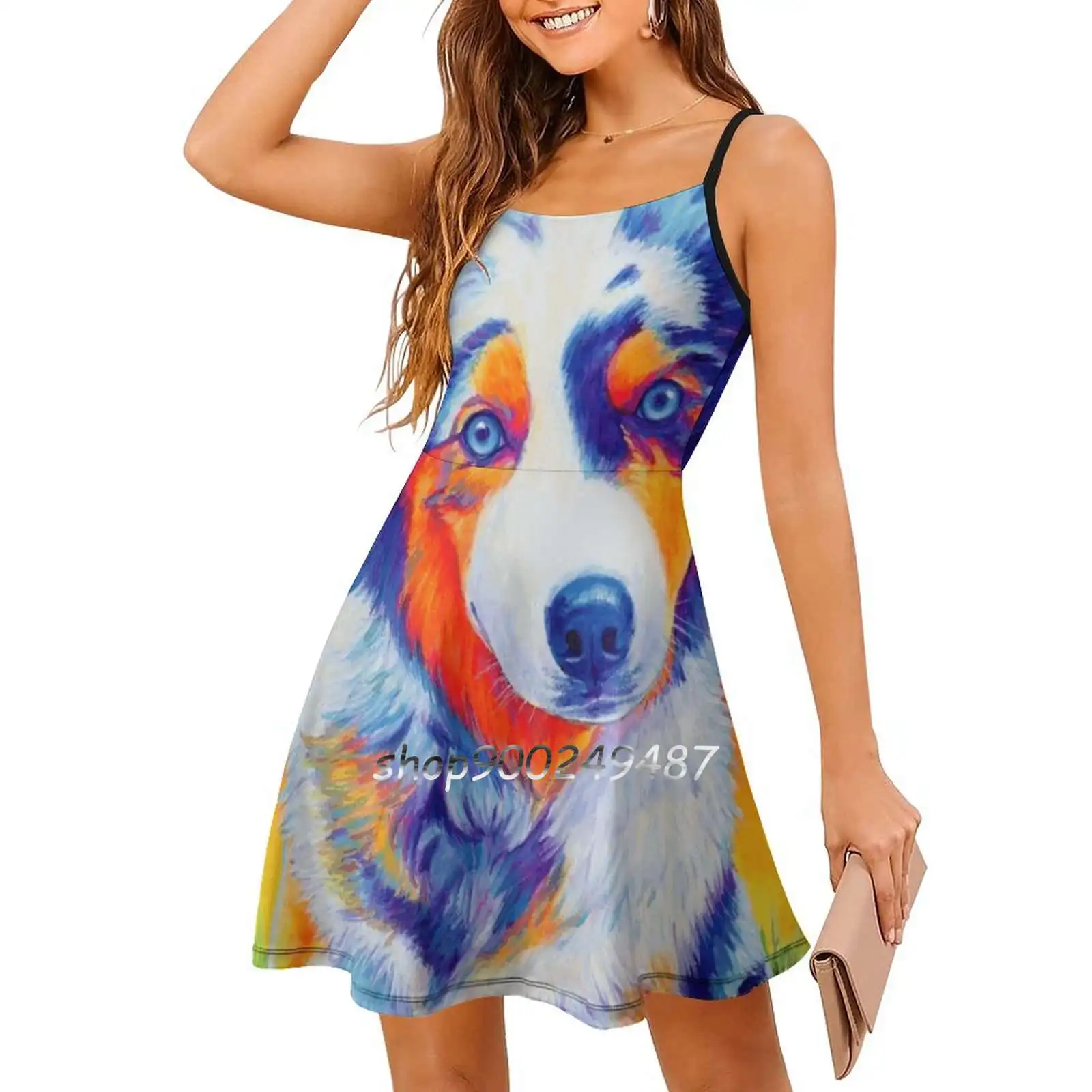 Lexi The Blue Merle платья для щенков австралийской овчарки женщин трапециевидной формы