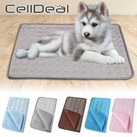 pet ice silk mat cat cool pad cooling supplies summer icepad portable pets washable small medium large dog car bed free shipping