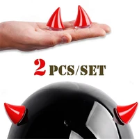 2pcs devil horns cute horn helmet decoration helmet childrens personality decoration motorcycle helmet ear helmet wing stickers