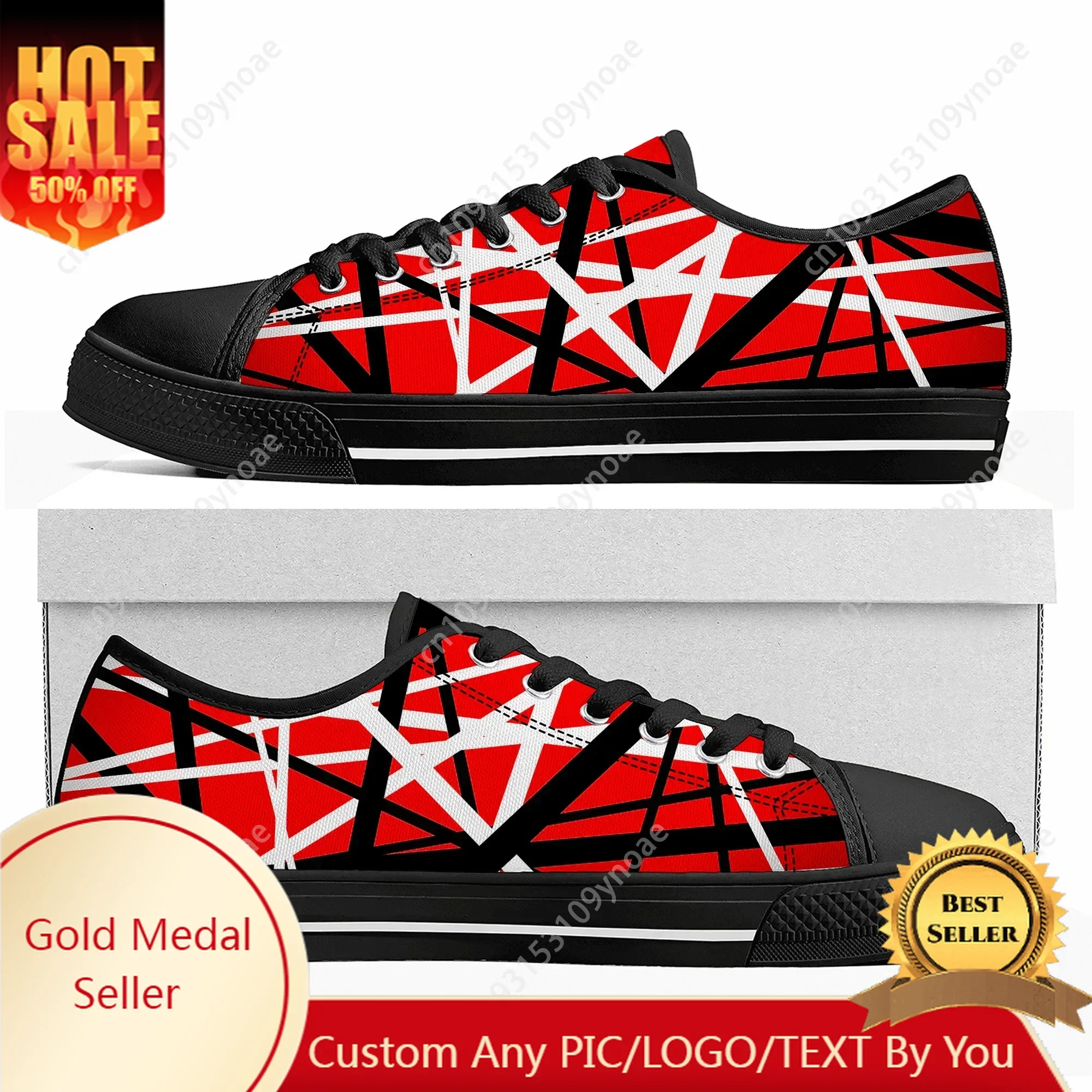 Van Evh 1984 Stripes Halen Low Top Кроссовки высокого качества Мужские женские подростковые
