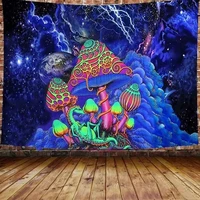 3d print mushroom tapestry illusory art tapestry hippie colorful art wall hanging tapestries household bedside decoration