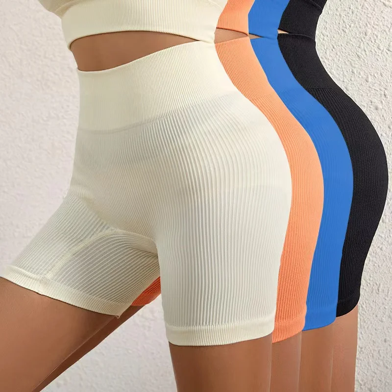 

TaoBo 2022 Yoga Pants Women's High Waist Hips Up Abdomen Fitness Sports Pants Outer Wear Running Quick-drying Tight Peach Short