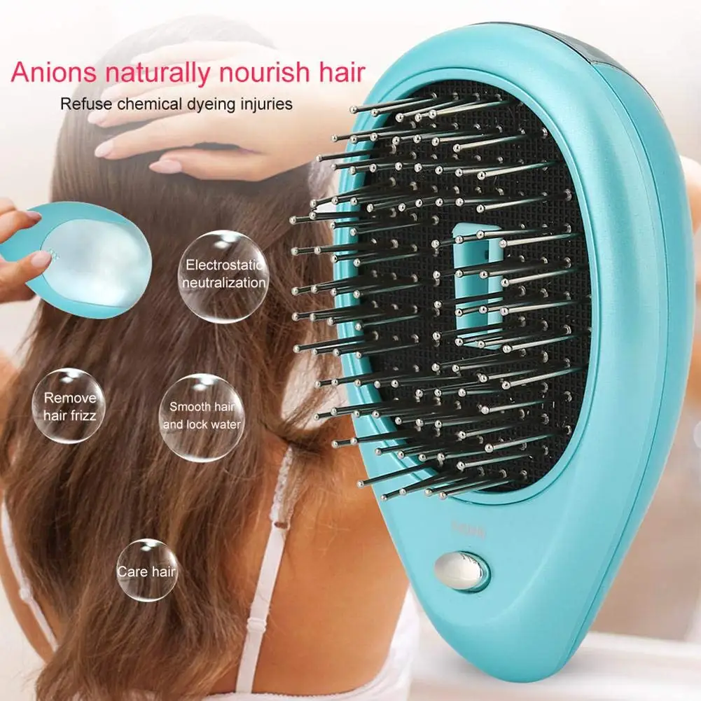 

Ionic Electric Hairbrush Negative Ions Hair Brush Comb Anti Frizz Static Massage Hairbrush Hair Modeling Styling Magic Combs