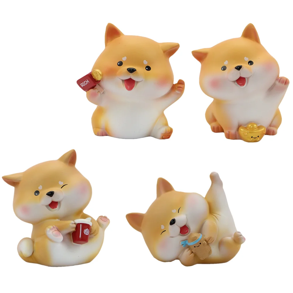 

Car Interior Accessories Lucky Inu Ornament Lovely Dog Dolls Statuette Resin