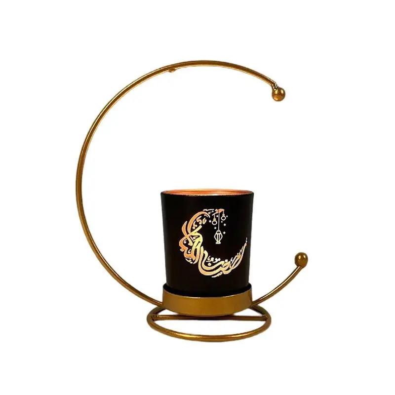 S Metal Sun Star Moon Candlesticks Decorative Candle Golders For Bedroom Windowsill Living Eid Decor