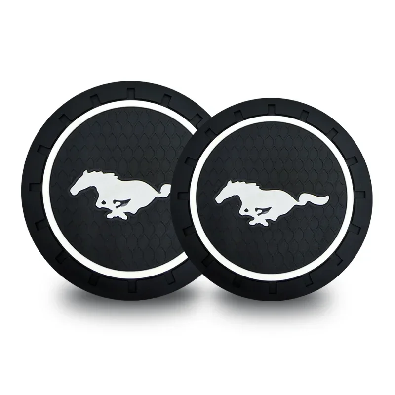 

2 шт., автомобильный Стайлинг, подставка для стакана с водой, коврик, украшение, автомобильные аксессуары для Ford Mustang Shelby GT 350 500 Cobra 2016 2017 2018