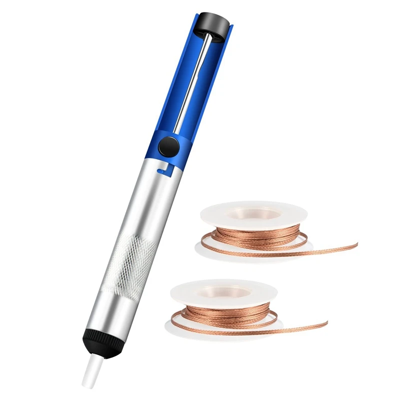 

Фитиль для удаления припоя, припой на присоске и 2 оплетки для припоя (ширина 2,5 мм, длина), вакуумный насос для удаления припоя, инструмент дл...