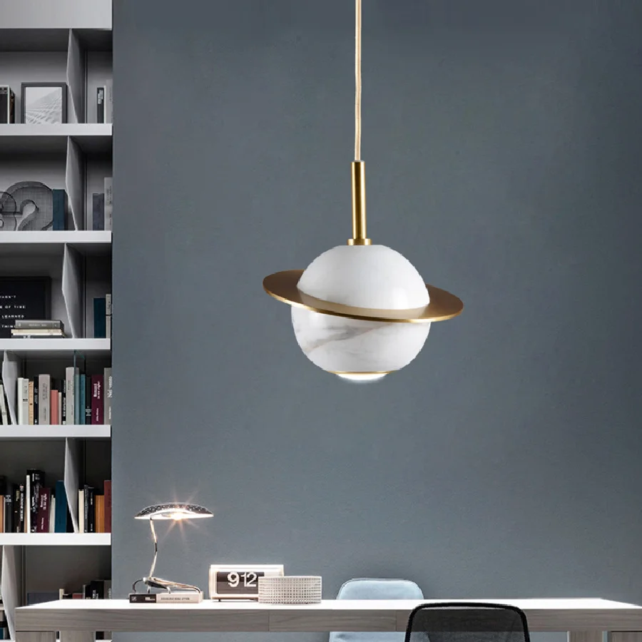 

Modern Led Marble Pendant Lamps for Bedroom Kitchen Dining Room Restaurant Hanging Lamps Home Decor Lighting Luminaire Designer