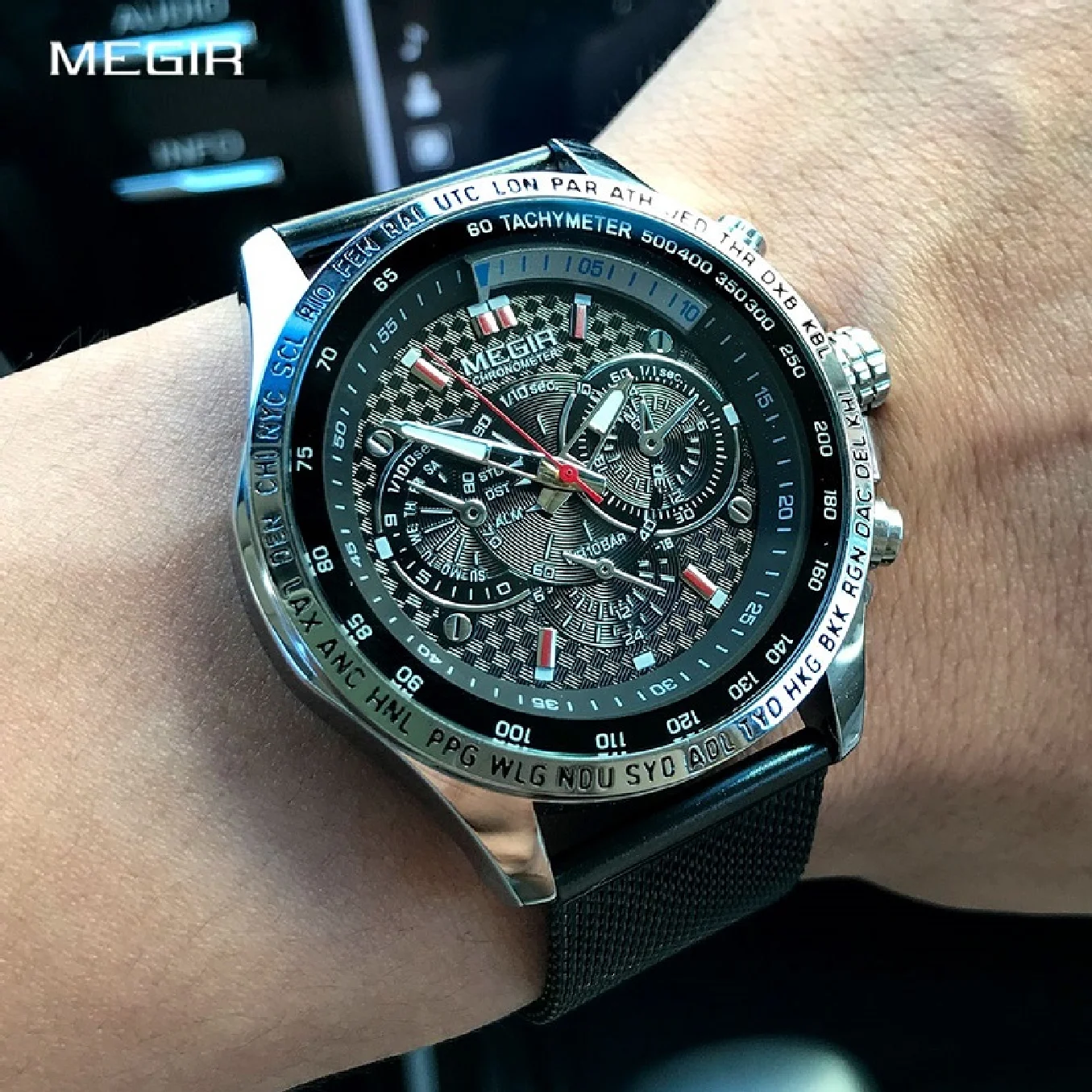 

MEGIR Men's Top Brand Luxury Quartz WristWatch Casual Luminous Decorative Chronograph Male New Sport Clock Relogio Masculino