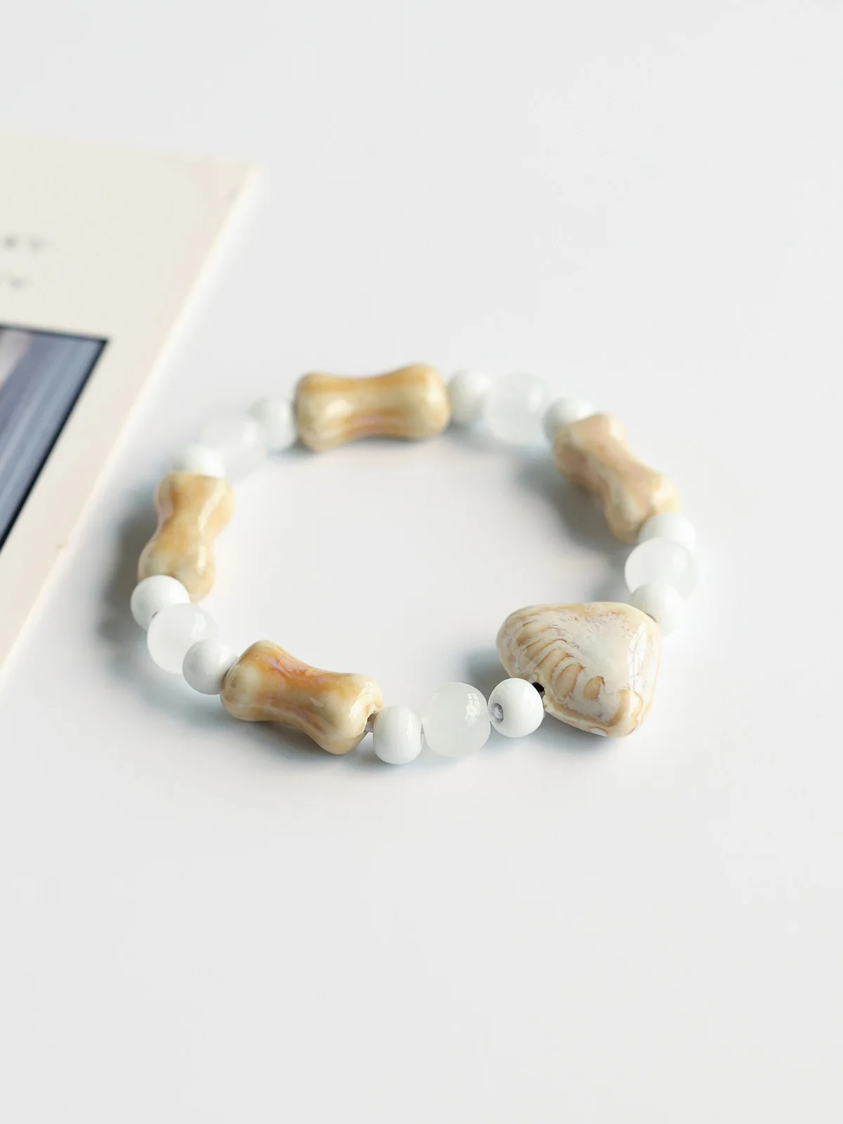 Художественный девчачий керамический браслет Цзиндэчжэнь фарфоровые бусины для