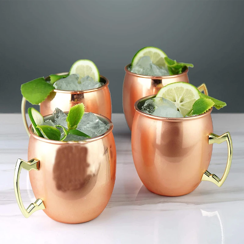 

60ml Moscow Mule Copper Mugs Metal Mug Cup Stainless Steel Beer Wine Coffee Cup for Party Drinkings Mint Julep Cocktails