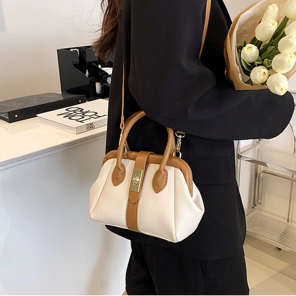 Купи Luxury Designer Handbag 2022 Doctor Bags Leather Women Crossbody Bags Brand Ladies Totes Fashion Women's Messenger Shoulder Bags за 1,095 рублей в магазине AliExpress
