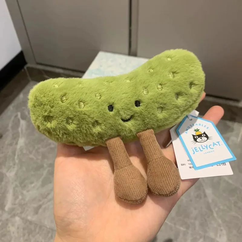 Веселая маринованная огурец в стиле интернет-знаменитостей забавная плюшевая