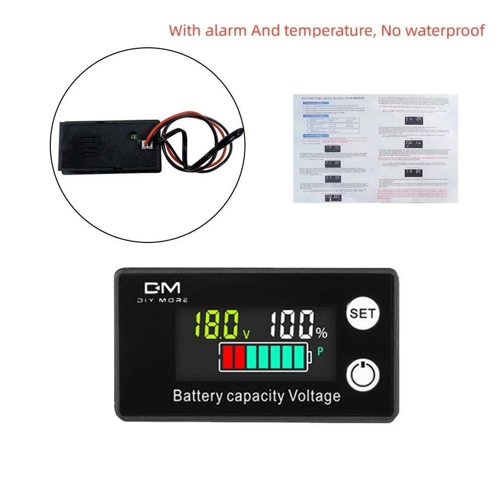 

Gaqqee Модуль индикатора емкости аккумулятора DC8-100V