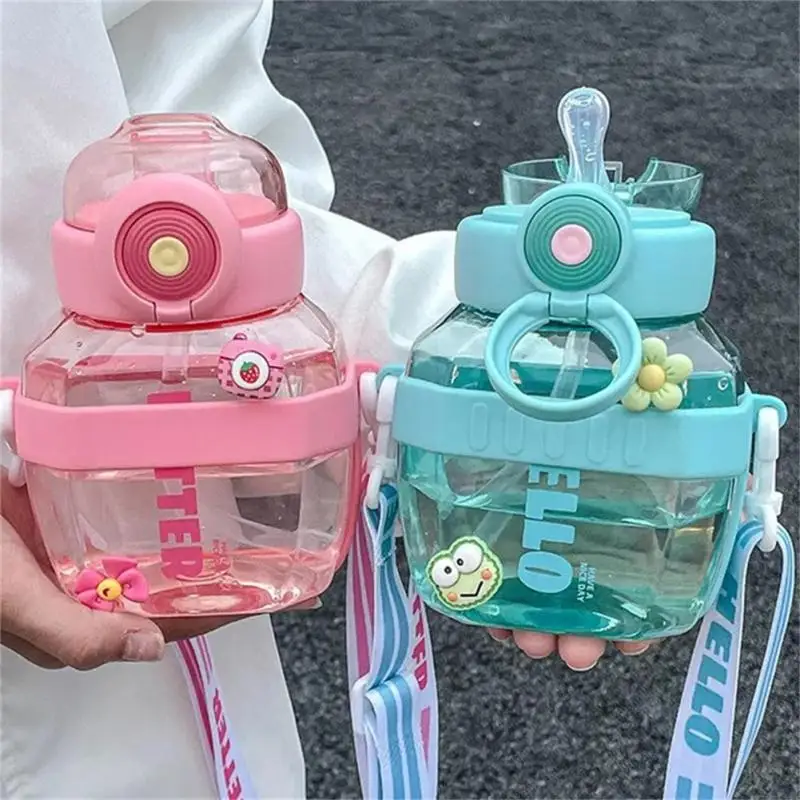 

Creative Cartoon High Temperature Resistance Kids Water Sippy Cup Portable Plastic Straw Cups Sealed Silicone Rubber Ring