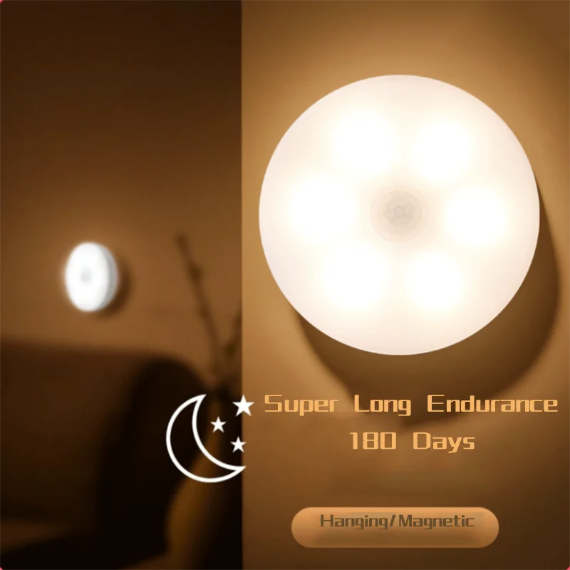 

Bedroom Decor Night Lights Motion Sensor Night Lamp Children's Gift USB Charging Bedroom Decoration Led Night Light