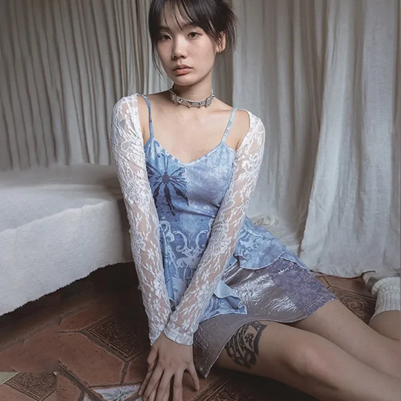 Винтажная Майка Karrram Y2k топы в японском стиле Харадзюку майки 1920-х годов