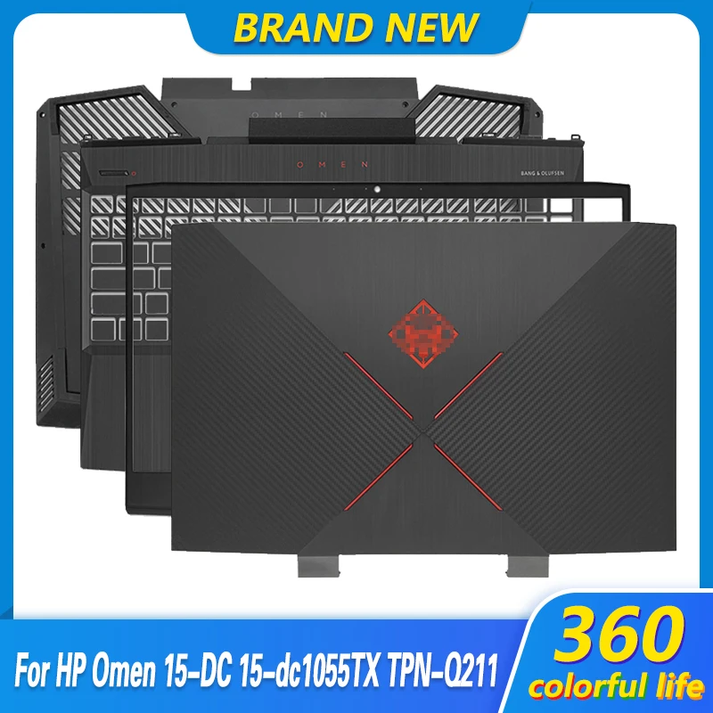 

New For HP Omen 15-DC 15-dc1055TX TPN-Q211 Series LCD Back Cover Front Bezel Palmrest Bottom Case Rear Lid Top Case Black