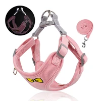 soft dog harness leash set reflective dog harness vest and leash kit for puppy cat small medium dogs walking training