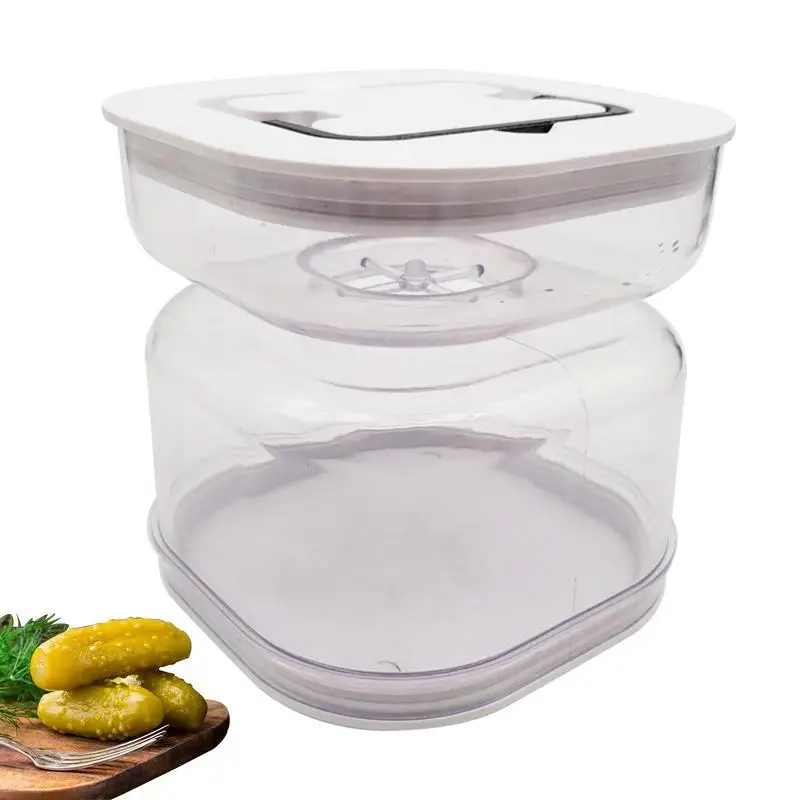 

Sealed Pickle Jar Leak Proof Test Tube Stopper Container Square Pickling Jars Recyclable Food Container For Storing Pickles