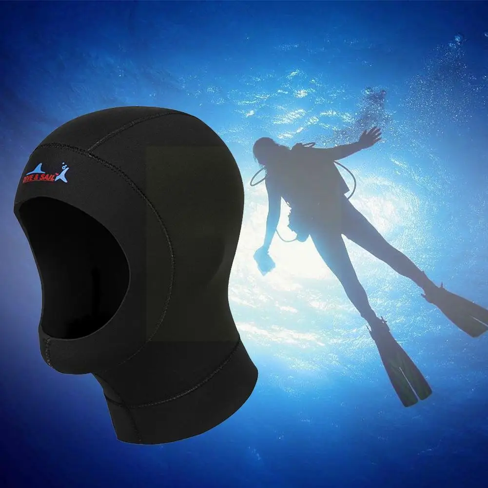

Swimming Cap 1mm Neoprene Sunscreen Diving Cap Surfing Winter Headgear Swimming Warm Diving Y9f2