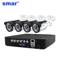 smar 4ch cctv hdmi dvr 4pcs 720p 1080p ahd camera kit outdoor weatherproof home security system video surveillance kit hd lens