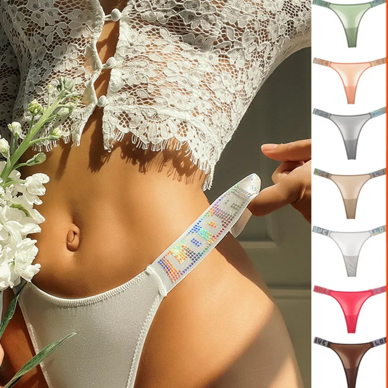 

SP & CITY, Европейский Блестящий ремень с буквенным принтом, сексуальные стринги, спортивное бесследное женское нижнее белье, низкая талия, бед...