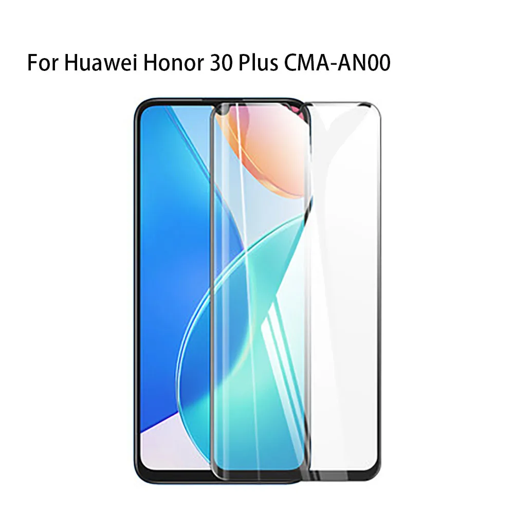 

2pcs For Huawei Honor 30 Plus Full Cover Screen Protector Flim For 30Plus CMA-AN00 Full HD Explosion-proof tempered Glass