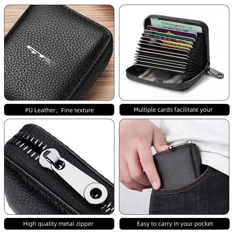 Женский кошелек на молнии с логотипом автомобиля кармашек для монет Портативный