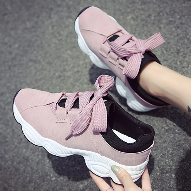 

2022 Spring New Women Shoes Student Thick-Soled Sneakers Casual Shoes Outdoor Running Shoe Ladies Single Shoes Zapatillas Mujer