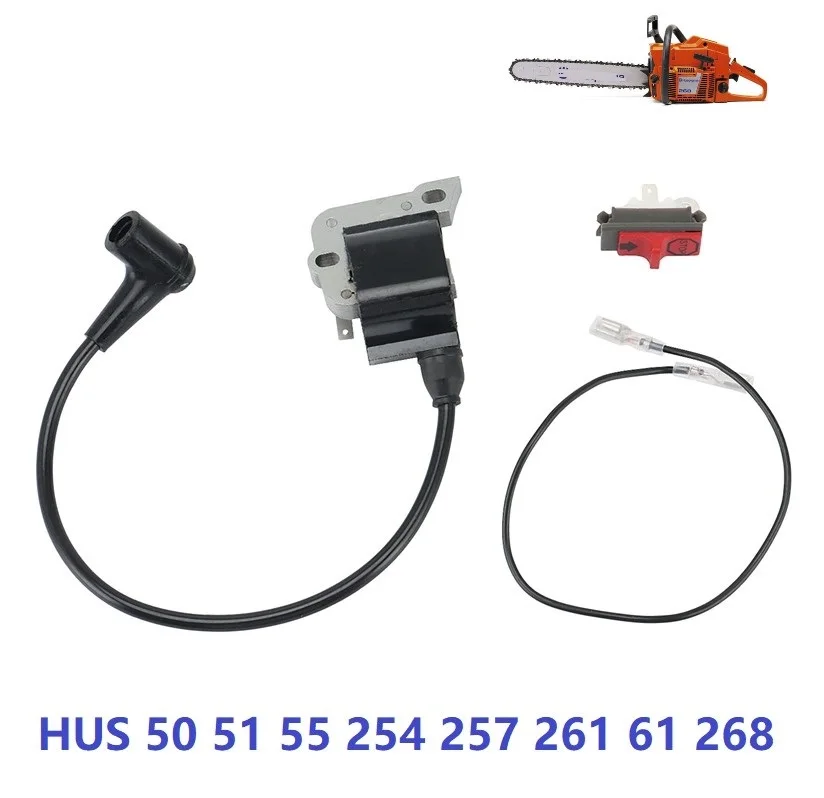 Ignition Coil Magneto &amp On Off Switch For Husqvarna 50 51 55 254 257 261 262 266 268 272 XP Chainsaw Replace Parts |
