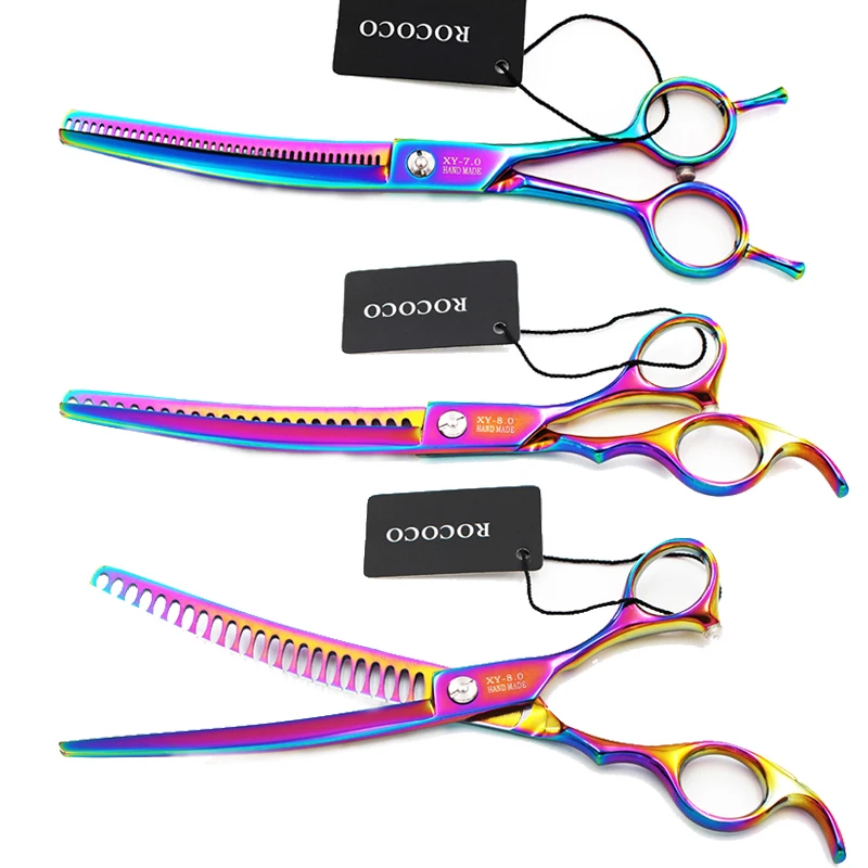 

Hair Thinning Cat Thinning Pet Tools Scissors Dog Shark Grooming Scissors Curved Downward Shears Dense Cut Professional