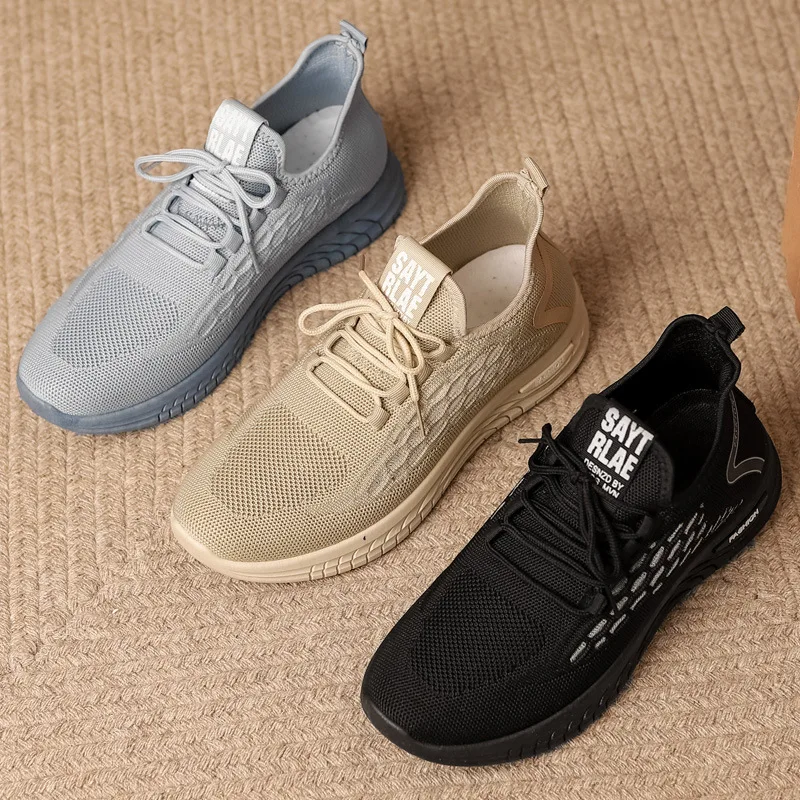 

2023 Spring Men Sneakers Running Shoes Mesh Breathable Outdoor Sports Shoes Lightweight Sneakers Comfortable Training Footwear
