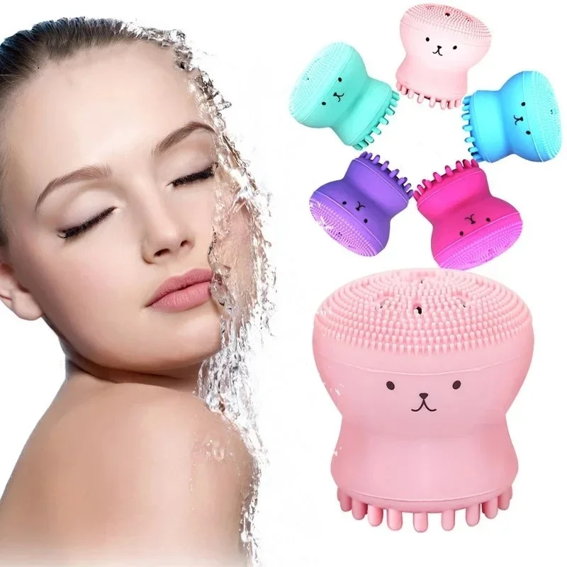 

Facial Washing Brush Silicone Facial Cleansing Brush Soft Baby Shampoo Massage Brush Octopus Facial Washing Brush