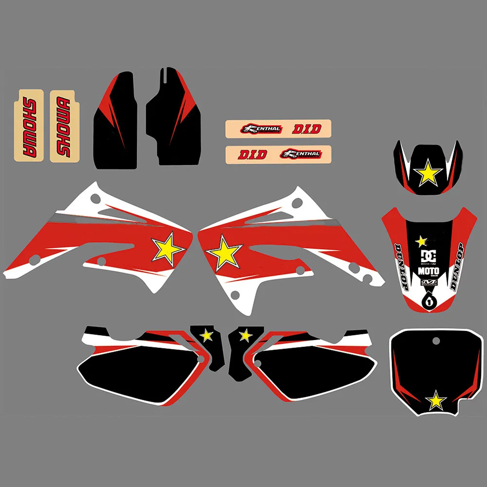 Наклейки для HONDA 85 CR 2012-2003 Графика фона и декоративные наклейки CR85 2003 2004 2005 2006 2007 2008 2009 2010 2011 2012 и далее.