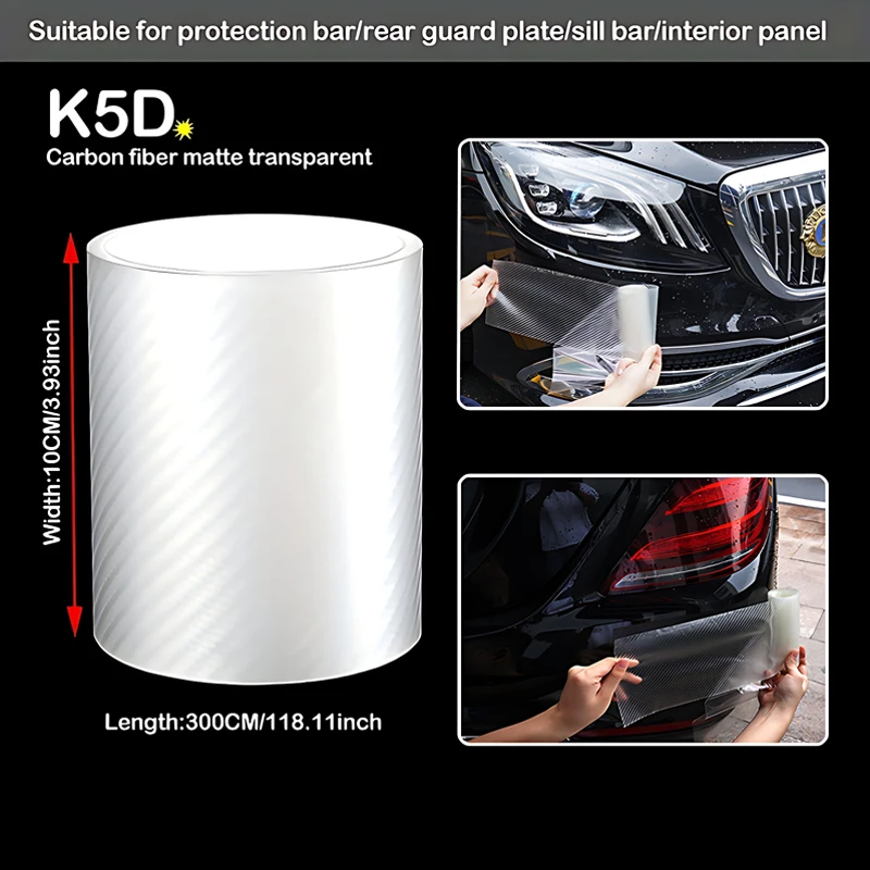 K5D прозрачное углеродное волокно защитные наклейки на дверь автомобиля лента против царапин авто багажник порог защитная пленка